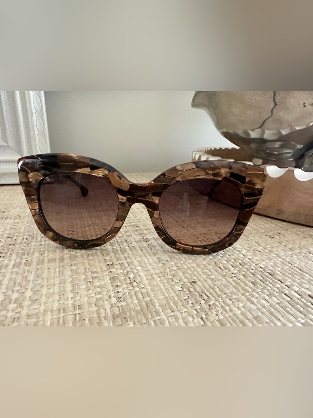 Alice + Olivia Downing Brown Quartz Tortoiseshell Sunglasses